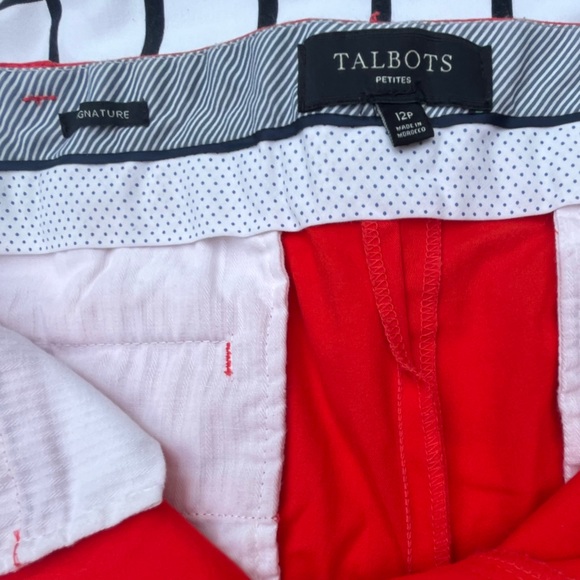 NWOT TALBOTS RED CHINO SKIMMER PANT - Picture 5 of 11